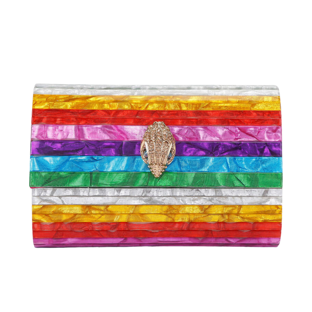 Bolsa Clutch Party Eagle con rayas Mujer