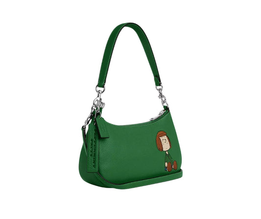 coach x peanuts teri shoulder bag with peppermint patty