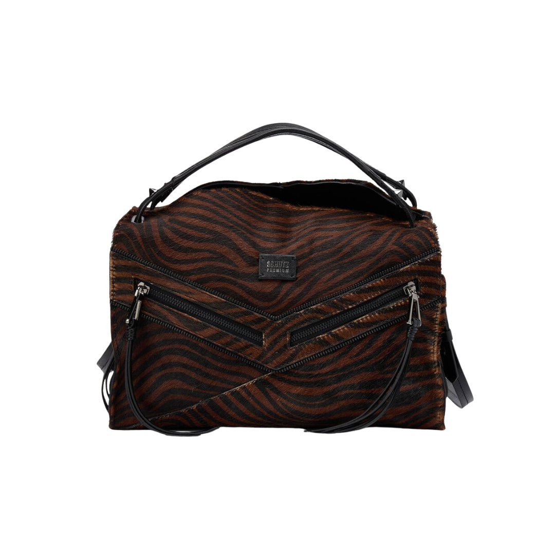 Bolsa Crossbody animalprint en piel Mujer