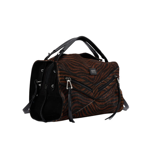Bolsa Crossbody animalprint en piel Mujer