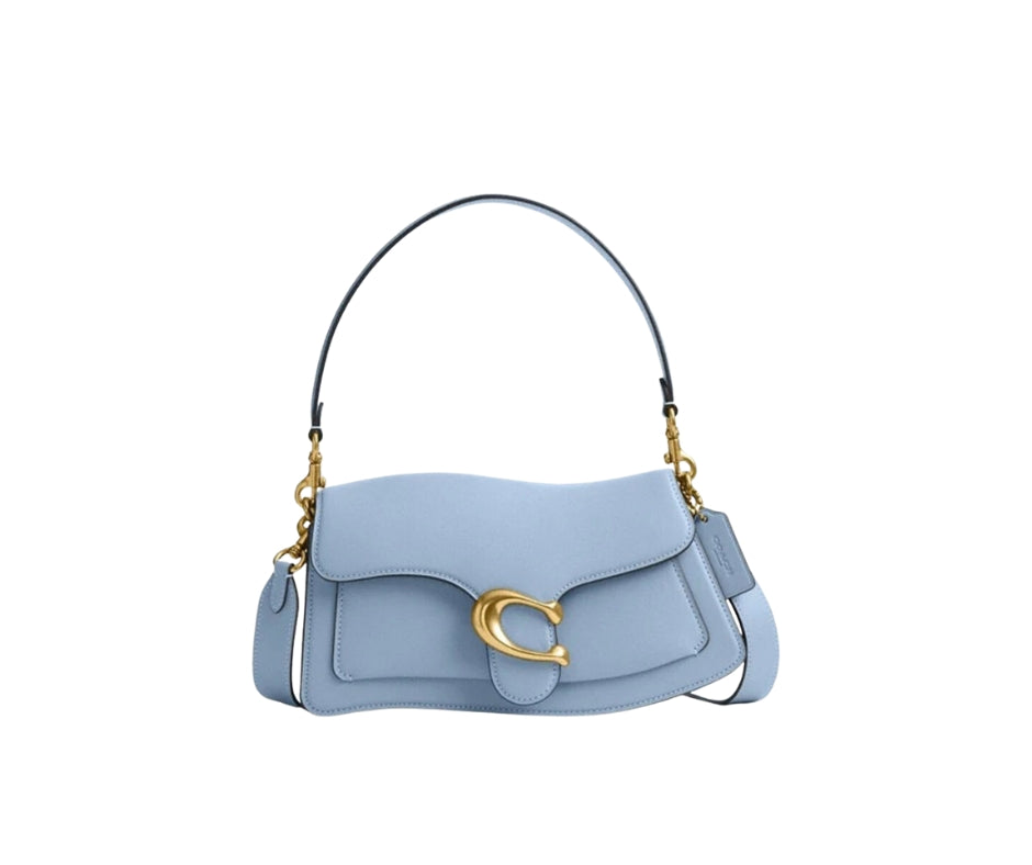 Bolsa shoulder Twisted Tabby en piel azul Mujer