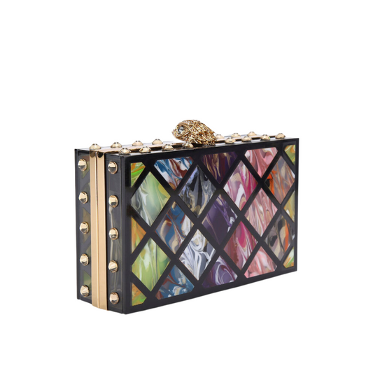 Bolsa Clucth Crystal Quilt