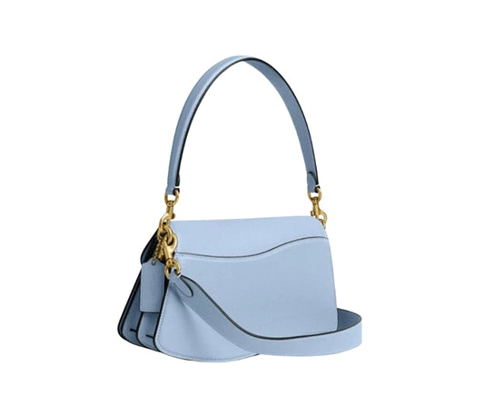 Bolsa shoulder Twisted Tabby en piel azul Mujer