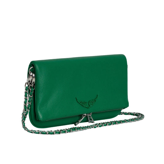 Bolsa Clutch en piel semigranulado Mujer