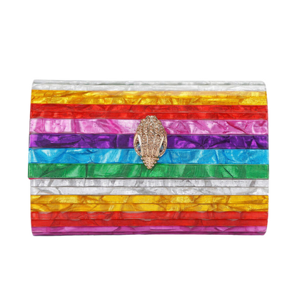 Bolsa Clutch Party Eagle con rayas Mujer