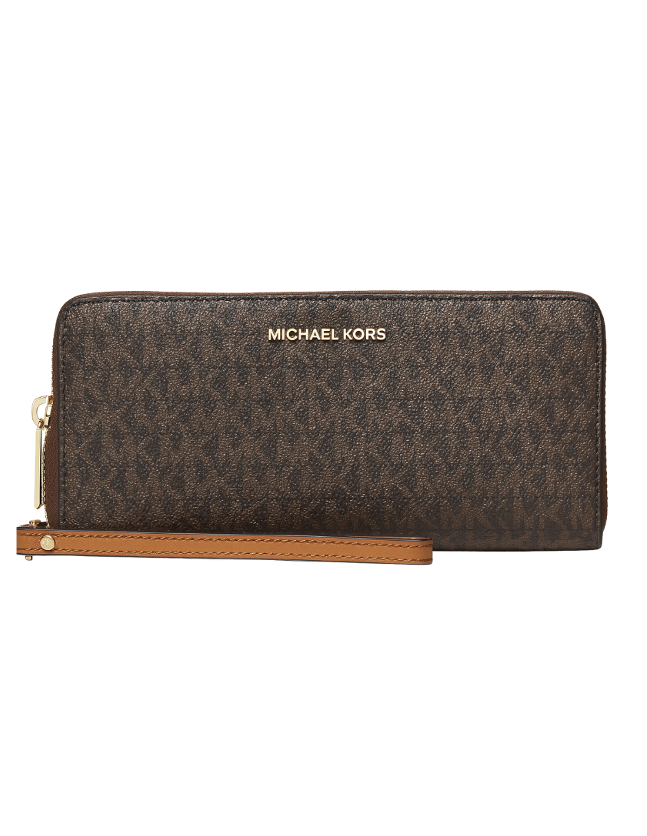 Cartera Michael Kors Zip Wristlet Café