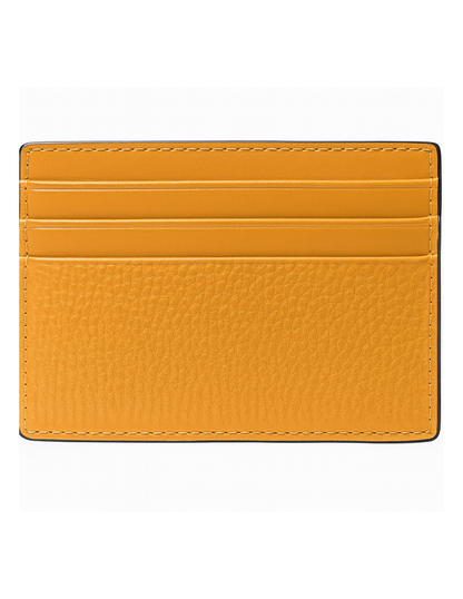 Tarjetero Michael Kors Cooper de piel granulada color naranja claro