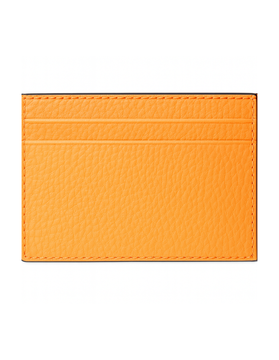Tarjetero Michael Kors Cooper plegable de piel granulada color naranja