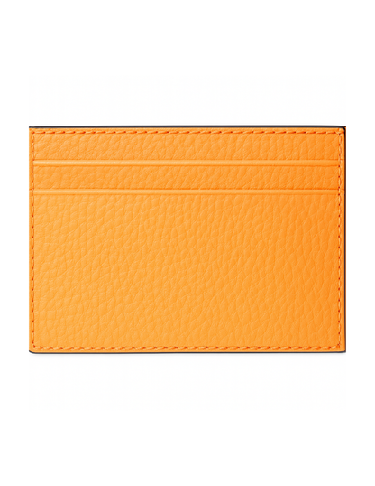 Tarjetero Michael Kors Cooper plegable de piel granulada color naranja