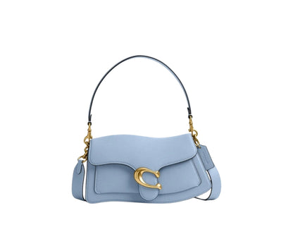 Bolsa shoulder Twisted Tabby en piel azul Mujer