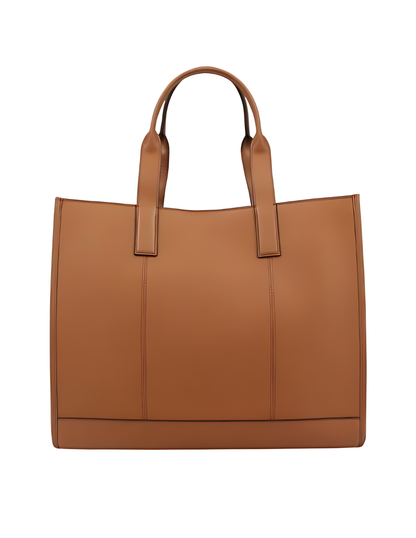 Bolso de mano Tote Michael Kors Cooper en relieve color café