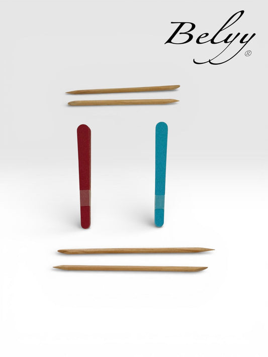 Set de limas para uñas con 10 piezas y 2 palillos Belyy