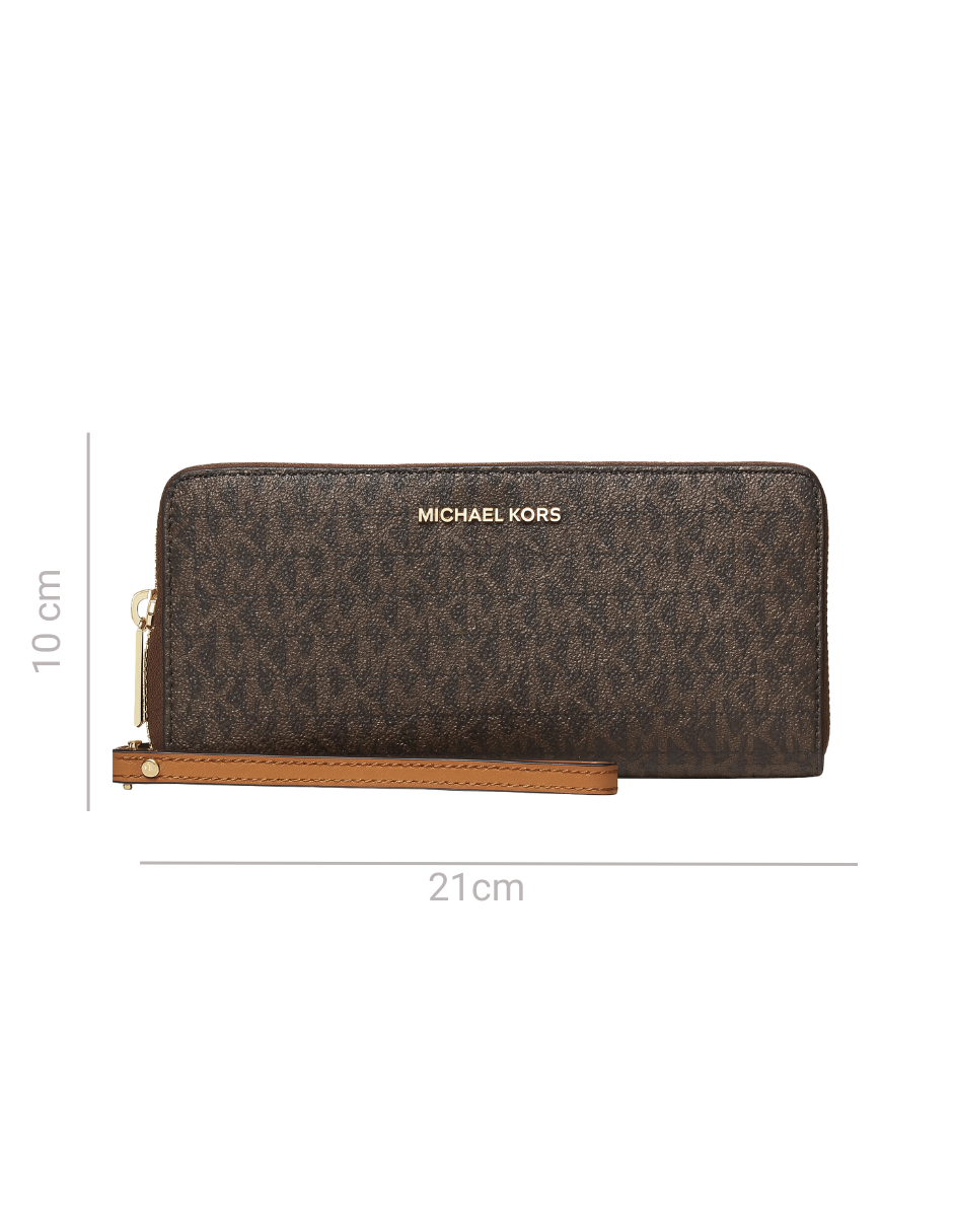 Cartera Michael Kors Zip Wristlet Café