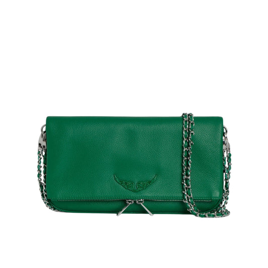 Bolsa Clutch en piel semigranulado Mujer