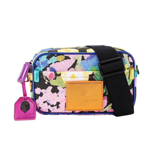 Bolsa Crossbody Kensington en piel con franjas Mujer