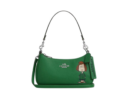 coach x peanuts teri shoulder bag with peppermint patty