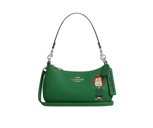coach x peanuts teri shoulder bag with peppermint patty