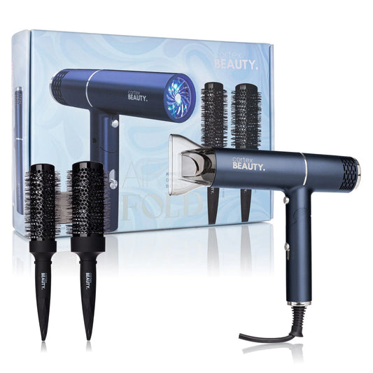 Secador plegable iónico AirFold + juego de 2 cepillos para secado